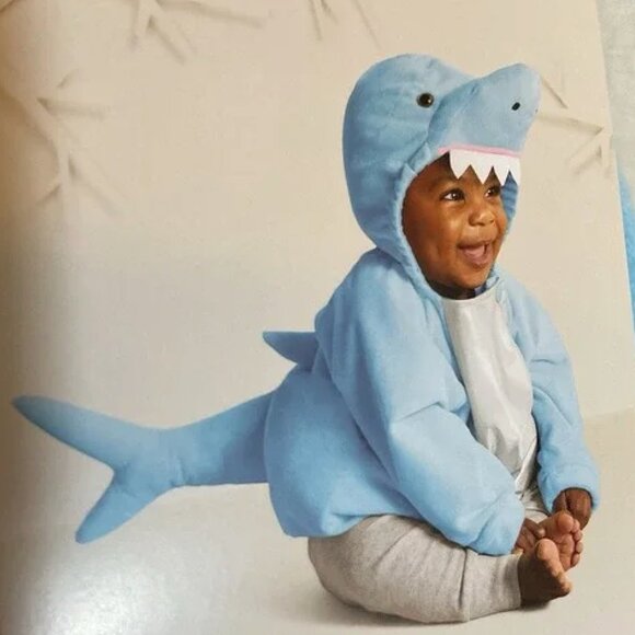 Baby Shark Costume 0-6 months Halloween Plush Hooded Pullover Hyde & EEK! - Picture 9 of 10